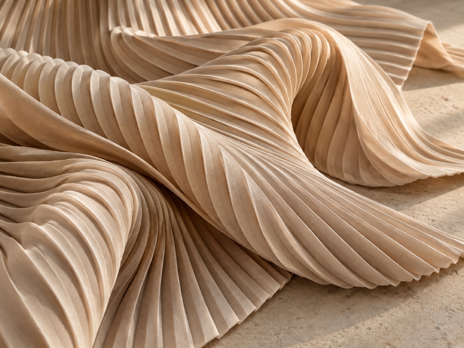 Sculptural pleating — illustrative textile study